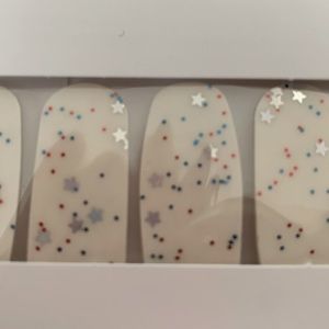 Color Street Clear Glitter Dipped Nail Strips: Lucky Stars